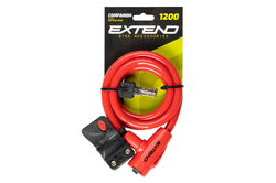 Zámek na jízdní kolo Extend COMPANION 12*1200 mm, red