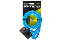 Zámek na jízdní kolo Extend COMPANION 12*1200 mm, sky blue