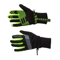 Zimní běžkařské rukavice Progress Snowsport Gloves černá/reflexní žlutá