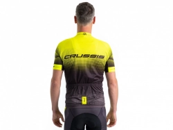 Crussis Cyklistický dres pánský krátký rukáv černá/žlutá