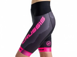 Crussis Cyklistické kraťasy dámské černá/růžová