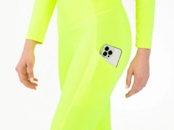 Crussis Legíny s vysokým pasem dámské NEON YELLOW