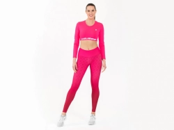 Crussis Legíny s vysokým pasem dámské PINK OMBRE