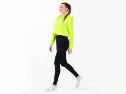 Crussis Crop mikina dámská krátká NEON YELLOW