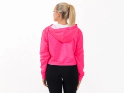 Crussis Crop mikina dámská krátká NEON PINK