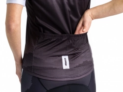 Crussis Cyklistický dres – ONE dámský krátký rukáv černá/bílá