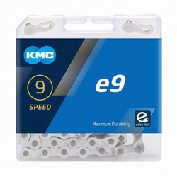 Řetěz KMC E9 stříbrný 122čl. BOX