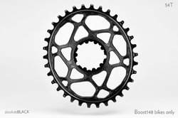 SRAM OVAL 36T černá 3mm offset (BOOST)