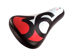 Sedlo dětské DDK D1208 SPORT 36 černo-bílo-červené + sedlovka