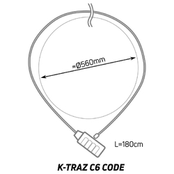 Zefal zámek C6 code spirálový 1800/12mm kódový