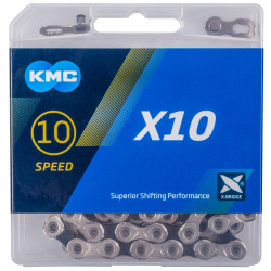 Řetěz KMC X10 stříbrno/černý box