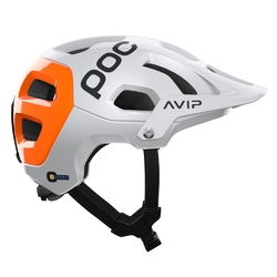 Cyklistická helma POC Tectal Race MIPS NFC Hydrogen White/Fluorescent Orange AVIP