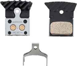 Brzdové destičky SHIMANO L04C-MF kov+chladič Flat mount 1 pár