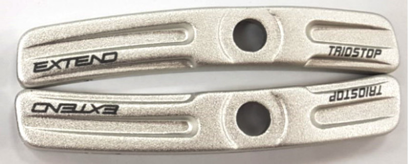 Brzdové špalky Extend TRIOSTOP, vyměnitelné 72 mm - stříbrné