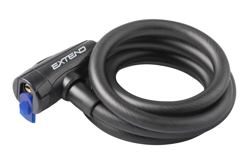 Zámek na jízdní kolo Extend CIRCON 12*1200 mm, black