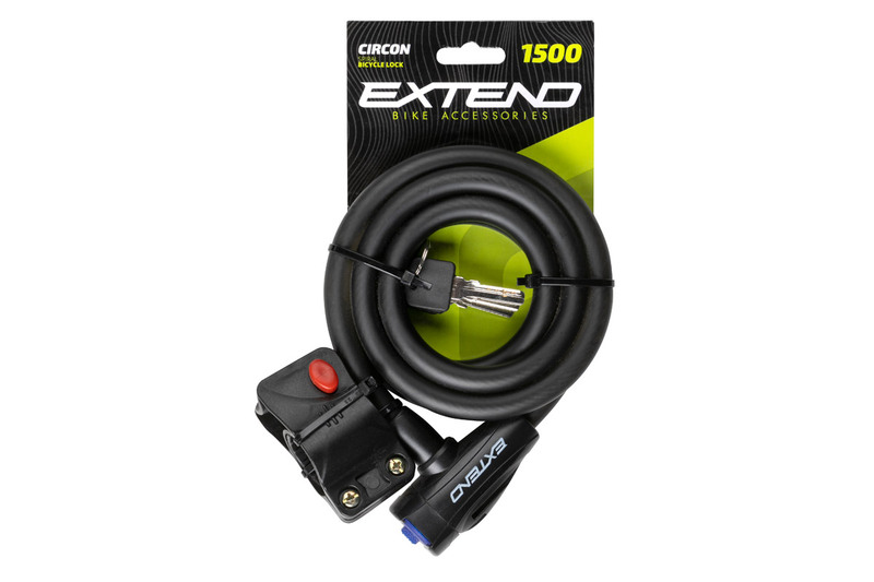 Zámek na jízdní kolo Extend CIRCON 12*1200 mm, black