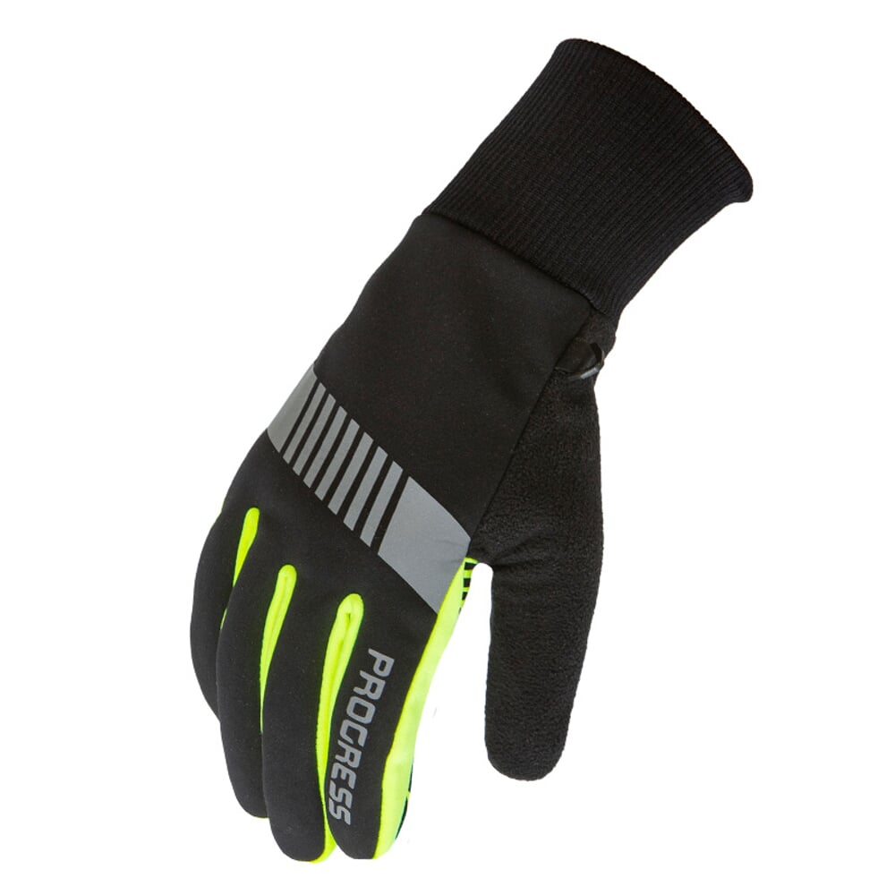 Zimní běžkařské rukavice Progress Snowsport Gloves černá/reflexní žlutá