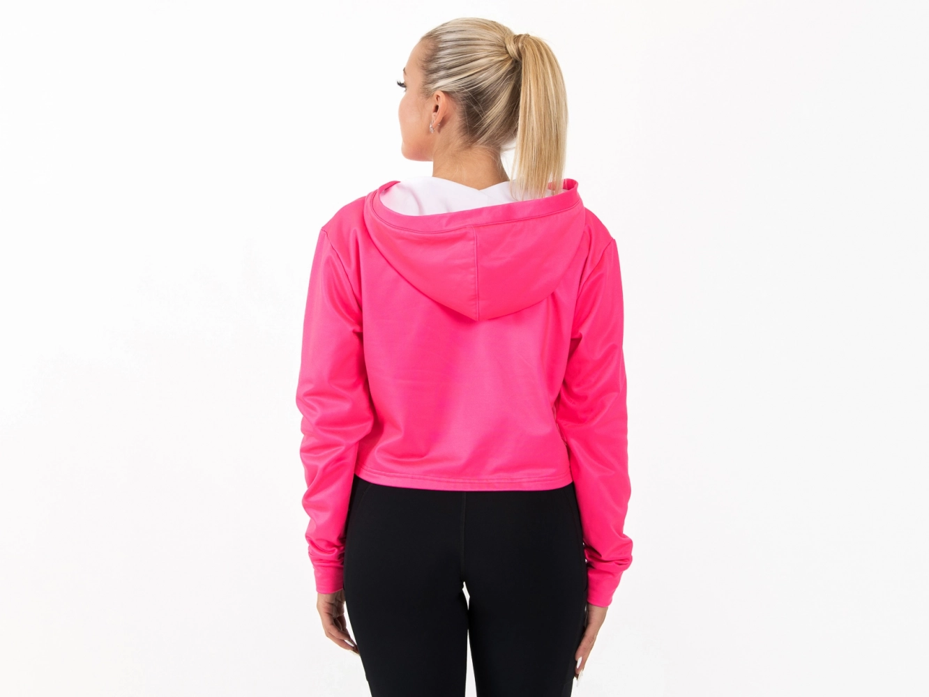Crussis Crop mikina dámská krátká NEON PINK
