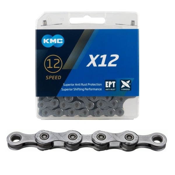 Řetěz KMC X12 EPT nerez stříbrný BOX