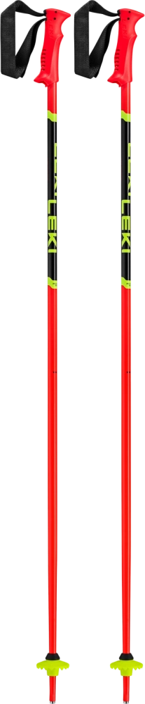 Sjezdové dětská hole LEKI Racing Kids luorescent red-black-neonyellow