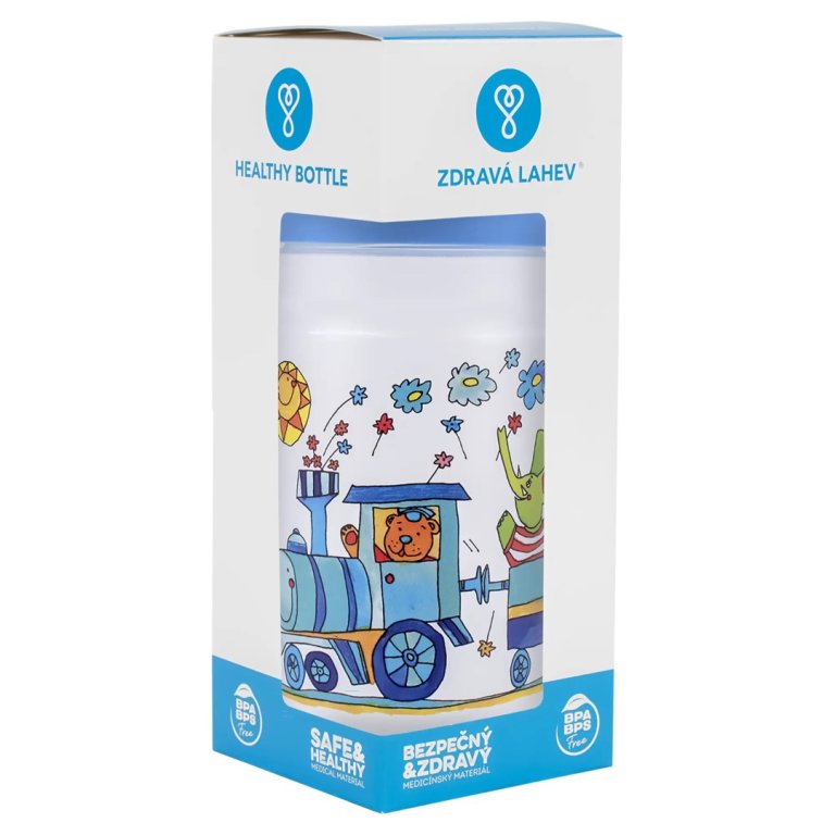 Zdravá lahev 500ml Vláček se zvířátky