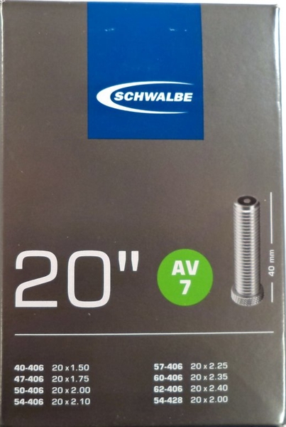 Schwalbe duše  AV 20"x1.50-2.00 (40-406/54-428) auto-ventilek