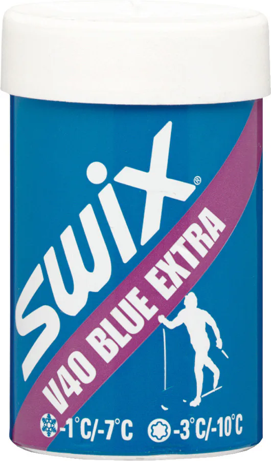 Odrazový vosk Swix V40 Blue Extra Hardwax -7°C to -1°C, 43g